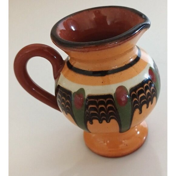Gorgeous Pottery Small Pitcher Jug Vase Clay ? Marked - Picture 2 of 9